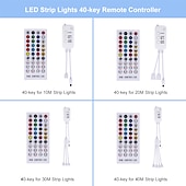 Χαμηλού Κόστους Έλεγχος μέσω WiFi-led strip φώτα bluetooth μουσικής συγχρονισμός 40/30/20/10m αλλαγή χρώματος ταινία led 40 πλήκτρα τηλεχειριστήριο ενσωματωμένο με εφαρμογή μικροφώνου ελεγχόμενα φώτα led 5050 rgb εφαρμογή