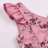 cheap Party Dresses-Kids Girls&#039; Party Dress Solid Color Sleeveless Formal Performance Wedding Lace Adorable Daily Beautiful Cotton Midi Party Dress Floral Embroidery Dress Flower Girl&#039;s Dress Summer Spring Fall 3-10