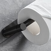 billige Toalettrullholdere-roterbar / sammenleggbar toalettpapirholder selvklebende papirrulleholder 304 rustfritt stål papirhåndkleholder sort børstet