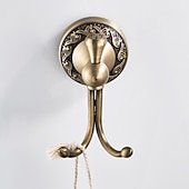 cheap Towel Bars-Golden Brushed Brass Towel Holder Bathroom Accessory Towel Ring/Toilet Paper Holder/Robe Hook Antique Brass Bathroom Single Rod Wall Mounted Carved Design