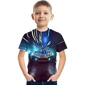 cheap Boy&#039;s 3D Sports &amp; Game-Boys 3D Graphic Car 3D Print T shirt Tee Short Sleeve 3D Print Summer Active Fashion Cool Kids 3-12 Years