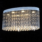 cheap Crystal Chandeliers-LED Crystal Chandelier Luxury Ceiling Light Modern K9 Flush Mount Light Raindrop Chandelier for Hotel Bedroom Dining Room Living Room Ceiling Pendant Lights Fixtures