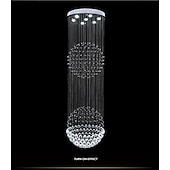 cheap Unique Chandeliers-Crystal Chandelier Ceiling Light Globular LED Round Illumination Ceiling Pendant Light Luxury Design For Deco Interior Dining Room Living Room Hotel