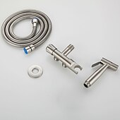 お買い得  ビデ用蛇口-単穴ビデ ステンレススチール製 自動洗浄 コンテンポラリー / シングルハンドル 1穴