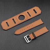 economico Cinturini per orologi Samsung-Cinturino per orologio  per Samsung Watch 7/6/5/4 40/44mm, Galaxy Watch 5 Pro 45mm, Galaxy Watch 6/4 Classic 42/46/43/47mm, Watch 3, Active 2, Gear S3 S2 Vera pelle Sostituzione Cinghia 20mm 22mm