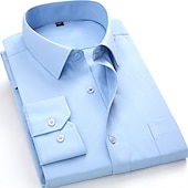 cheap Men&#039;s Dress Shirts-Men&#039;s Dress Shirt Waves Wedding Formal Evening Black White Yellow Red Long Sleeve Classic Collar All Seasons Clothing Apparel Buckle