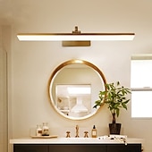 abordables Luces para tocador-lightinthebox Luz LED para tocador, luz para espejo de cristal, espejo impermeable moderno, luces LED para pared, luz de pared de gel de sílice para baño, IP65, 110-240 V, 8/10/12/14 W