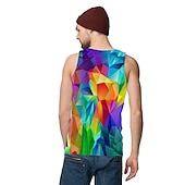 economico Magliette 3D-Per uomo Unisex Stampe astratte Geometria Camicia Canotte Maglieria intima Maglietta senza maniche da uomo Senza maniche maglietta Stampa 3D Rotonda Camicia Originale Essenziale Grande e alto