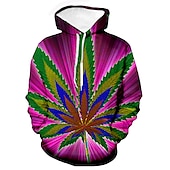 economico Felpe e Sweatshirt di Halloween-Per uomo Alberi / foglie 3D Felpa con cappuccio Felpe Felpa Felpa con cappuccio Manica lunga Felpa con cappuccio Con cappuccio Paese Stampa 3D Feste Giornaliero Per eventi Nero verde Viola Primavera