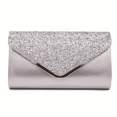olcso Retikülök és estélyi táskák-női crossbody táska clutch táskák pu bőr esti menyasszonyi esküvőre láncos csillogó fényű divat ezüst fekete rózsaszínben