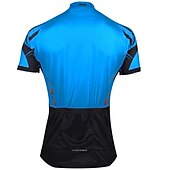 abordables Maillots pour hommes-Homme Maillot Velo Cyclisme Manche Courte Cyclisme Maillot Top avec 3 poches arrière VTT Vélo tout terrain Vélo Route Respirable Séchage rapide Résistant aux ultraviolets Zip frontal Blanche Jaune