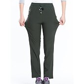 voordelige Bodems-Dames Wandelbroek Zomer Buiten Ademend Sneldrogend Rekken Lichtgewicht Broeken / Regenbroek / Overbroek Kleding Onderlichaam Trekkoord Zak met rits Elastische taille Zwart Paars Elastaan Jagen Vissen