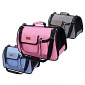 billiga Reseprodukter för hunden-Hund Katt Små pälsdjur Carry Bag resväska Resväska Flygbolag godkänd husdjurstransporter Hundbärsryggsäck Justerbara Bärbar Andningsfunktion Enfärgad Klassisk Nylon Hundvalp Liten hund Träning