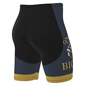 billiga Shorts, tights och byxor för män-Herr Cykelvägshorts Cykelshorts Vadderade cykelbyxor Cykel Shorts Vadderade shorts Bergscykling Vägcykling sporter Grafisk 3D Tablett Cykel Andningsfunktion Snabb tork Ljusblå Gul Polyester Elastan