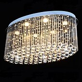 cheap Crystal Chandeliers-LED Crystal Chandelier Luxury Ceiling Light Modern K9 Flush Mount Light Raindrop Chandelier for Hotel Bedroom Dining Room Living Room Ceiling Pendant Lights Fixtures