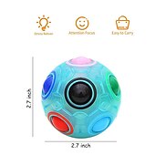 billige Magiske kuber-regnbue puslespill ball kube magisk regnbue ball puslespill fargeskift puslespill ball fidget leketøy stress reliever hjernetrim for festlige og voksne sett med 2