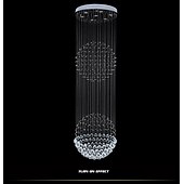 cheap Unique Chandeliers-Crystal Chandelier Ceiling Light Globular LED Round Illumination Ceiling Pendant Light Luxury Design For Deco Interior Dining Room Living Room Hotel