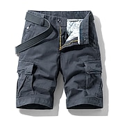 voordelige Klassiek-Voor heren Cargoshorts korte broek Wandelshorts Meerdere zakken Effen Buitensporten Streetwear Cargoshorts Korte broeken Leger groen Licht Grijs
