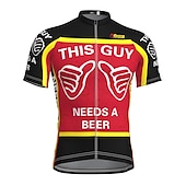 cheap Men&#039;s Jerseys-Men&#039;s Cycling Jersey Short Sleeve Bike Jersey Top with 3 Rear Pockets Mountain Bike MTB Road Bike Cycling Fast Dry Breathable Quick Dry Moisture Wicking Black Red Black Yellow Red Blue Graphic