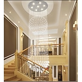 cheap Unique Chandeliers-Crystal Chandelier Ceiling Light Globular LED Round Illumination Ceiling Pendant Light Luxury Design For Deco Interior Dining Room Living Room Hotel