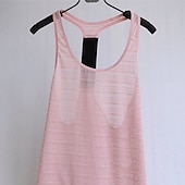 abordables Tops de yoga-Mujer Camiseta sin mangas Top de yoga Secado rápido Cómodo Transpirable Espalda Abierta Sin Mangas Deportes Color sólido Camiseta por Entrenamiento de gimnasio Aptitud física Yoga Ropa de Deporte