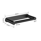 billige Toalettrullholdere-roterbar / sammenleggbar toalettpapirholder selvklebende papirrulleholder 304 rustfritt stål papirhåndkleholder sort børstet