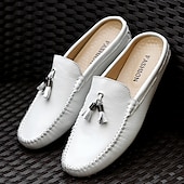 ieftine sandală de rochie-mocasini pentru bărbați din piele naturală – pantofi de șofer clasici cu ciucuri, mocasini casual confortabili pentru afaceri și purtare zilnică