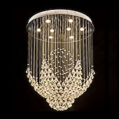 billige Unike lysekroner-krystall lysekrone taklampe rundt design moderne luksus lysekrone glans innendørs tak anheng lysarmaturer