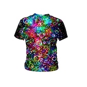voordelige Jongens 3D Visie &amp; Geometrie-Jongens 3D Grafisch Kleurenblok 3D Print T-shirt Korte mouw 3D-afdrukken Zomer Actief Sport Streetwear Kinderen 3-12 jaar