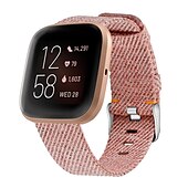 economico Cinturini per orologi Fitbit-Cinturino per orologio  per Fitbit Versa 2 / Versa Lite / Versa SE / Versa Tessuto Nylon Sostituzione Cinghia Chiusura in metallo Regolabili Traspirante Polsino