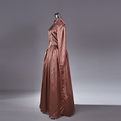 economico Vestiti-Abito Vittoriano Abito da Ballo 1910 Lunghezza al pavimento Lunghezza lunga Vestito Costume da festa Abito da Ballo Taglie Forti Duchessa Taglie Forti Tinta unica Abito da ballo Girocollo Senza Spalle