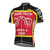 cheap Men&#039;s Jerseys-Men&#039;s Cycling Jersey Short Sleeve Bike Jersey Top with 3 Rear Pockets Mountain Bike MTB Road Bike Cycling Fast Dry Breathable Quick Dry Moisture Wicking Black Red Black Yellow Red Blue Graphic