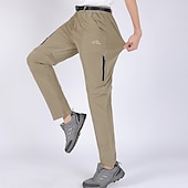 cheap Bottoms-Men&#039;s Convertible Zip Off Pants Hiking Pants Trousers Summer Outdoor Waterproof Breathable Quick Dry Stretchy Pants / Trousers Bottoms Elastic Waist Army Green Dark Grey Elastane Hunting Fishing