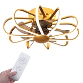 billige Lamper til takvifte-LED takvifte med lys svart hvitt gull industriell takvifte uttrekkbare blader vintage bur lysekrone vifte med fjernkontroll 5stk E26 / E27 pærer nødvendig AC110V AC220V