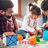 abordables Cubes Magiques-Ensemble de 4 cubes qiyi - inclus 3x3 cube puzzle angle de fluctuation - 2x3 cube puzzle roue - 3x3 cube puzzle miroir 6 couleurs - 3x3 cube puzzle roi carré