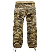 cheap Cargo Pants-Men&#039;s Work Pants Hiking Cargo Pants Hiking Pants Trousers Camo Outdoor Ripstop Multi Pockets Breathable Soft Cotton Pants / Trousers Bottoms Jungle camouflage Army Green Camouflage Grey Khaki Work