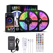 Χαμηλού Κόστους Έλεγχος μέσω WiFi-led strip φώτα bluetooth μουσικής συγχρονισμός 40/30/20/10m αλλαγή χρώματος ταινία led 40 πλήκτρα τηλεχειριστήριο ενσωματωμένο με εφαρμογή μικροφώνου ελεγχόμενα φώτα led 5050 rgb εφαρμογή