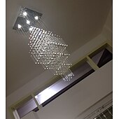 economico Lampadari particolari-Lampadario Moderno Di Cristallo Lampada Da Soffitto Per Scale Scale Luci Di Lusso Hotel Villa Vanity Camera Da Letto Lampada A Sospensione A Sospensione A Soffitto