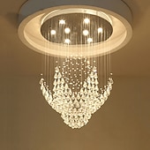 billige Unike lysekroner-krystall lysekrone taklampe rundt design moderne luksus lysekrone glans innendørs tak anheng lysarmaturer