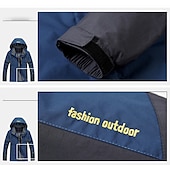 preiswerte Herrenjacken &amp; Herrenmäntel-Plus Size Herren wasserdichte Wanderjacke Regenjacke Kapuzenjacke Abnehmbarer Hut Windjacke Regenmantel Outdoor winddicht wetterfest leichter atmungsaktiver Trenchcoat Oberbekleidung Top Angeln Klettern