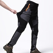 cheap Trousers &amp; Shorts-Men&#039;s Cargo Pants Hiking Pants Work Pants Trousers Safari Outdoor Pants Water Resistant Windproof Quick Dry Stretch 3 Zipper Pocket Elastic Waist Bottoms Black Khaki Army Green Climbing
