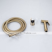 お買い得  ビデ用蛇口-ビデトイレスプレーセット-ハンドヘルドビデスプレーキット-イスラム教徒のセルフクリーニング用バスルームハンドシャワー-プレミアムステンレススチールベビークロスおむつスプレーコンボ洗面所ゴールド