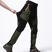 cheap Trousers &amp; Shorts-Men&#039;s Cargo Pants Hiking Pants Work Pants Trousers Safari Outdoor Pants Water Resistant Windproof Quick Dry Stretch 3 Zipper Pocket Elastic Waist Bottoms Black Khaki Army Green Climbing