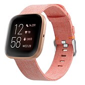 economico Cinturini per orologi Fitbit-Cinturino per orologio  per Fitbit Versa 2 / Versa Lite / Versa SE / Versa Tessuto Nylon Sostituzione Cinghia Chiusura in metallo Regolabili Traspirante Polsino