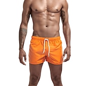 cheap Men&#039;s Swimming Shorts-Men&#039;s Board Shorts Swim Shorts Swim Trunks Elastic Waist Solid Color Quick Dry Short Daily Gym Bathing Chic &amp; Modern Casual / Sporty Black White Micro-elastic