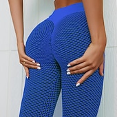 tanie Legginsy i legginsy do jogi-Damskie Spodnie do jogi Scrunch Butt Ruched Butt Lifting Podnoszenie pośladków Rozciągnięcie w 4 kierunkach Wyszczuplenie brzucha Wysoka talia Trening w siłowni Bieganie Zdatność Rajstopy Getry Doły