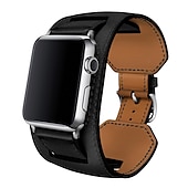 cheap Apple Watch Bands-Genuine Leather Smart Watch Band Compatible with Apple iWatch 49mm 45mm 44mm 42mm 41mm 40mm 38mm Sreies Ultra SE 8 7 6 5 4 3 2 1 for Smartwatch Strap Wristband Women Luxury Bracelet