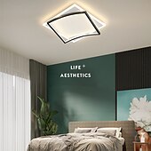 お買い得  シーリングライト-LEDシーリング　ライト　スクエアデザイン　ブラックゴールド　調光可能　バージョンが　45/55 / 65cm　幾何学模様　フラッシュマウントライト　アルミニウム　芸術的　スタイル　モダン　スタイルスタイリッシュ　塗装仕上げ芸術的な110-120v220-240v