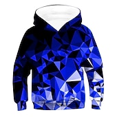 billiga Pojkens 3D Vision &amp; Geometri-Nyår Pojkar 3D Grafisk 3D Huvtröja och sweatshirt Långärmad 3D-tryck Aktiv Barn