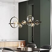 cheap Chandeliers-LED Pendant Light Modern Nordic Circle Globe Design 90 cm Lantern Desgin Chandelier Metal Painted Finishes 110-120V 220-240V